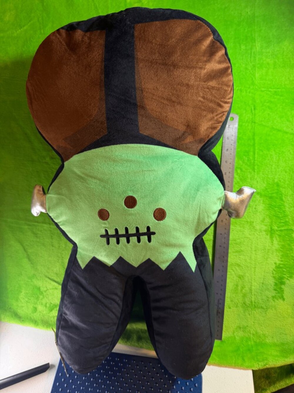 Peeps Plush Frankenstein Pillow 24 Inch Halloween Decor